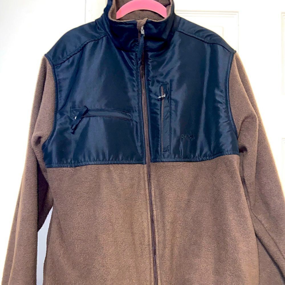 Chaps fleece zip up jacket size large